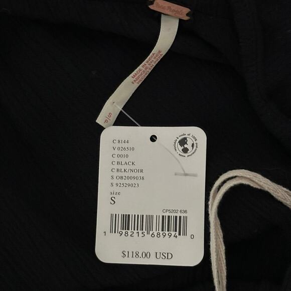 NWT Free People Black Martini Kaftan One Shoulder Maxi Dress (S) - Picture 12 of 13